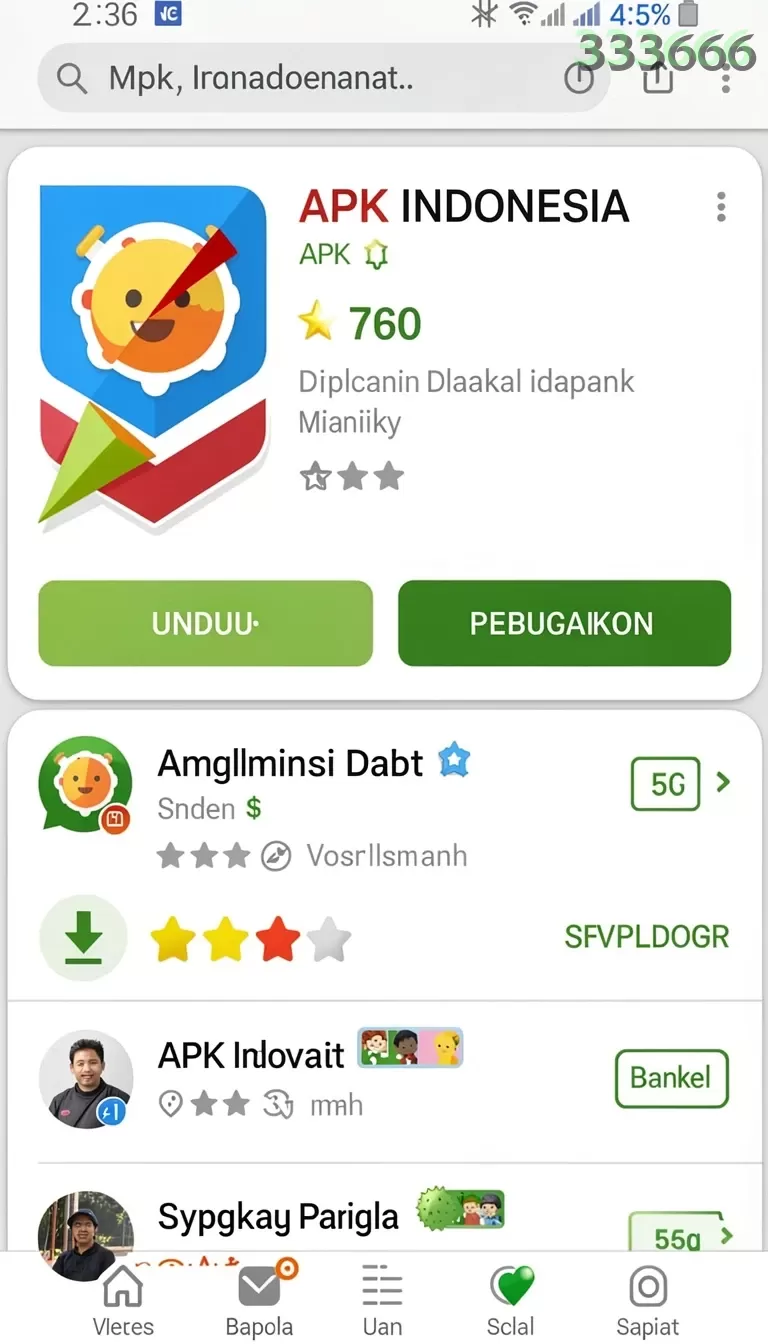 Cuplikan layar AJOTOTO — menu navigasi